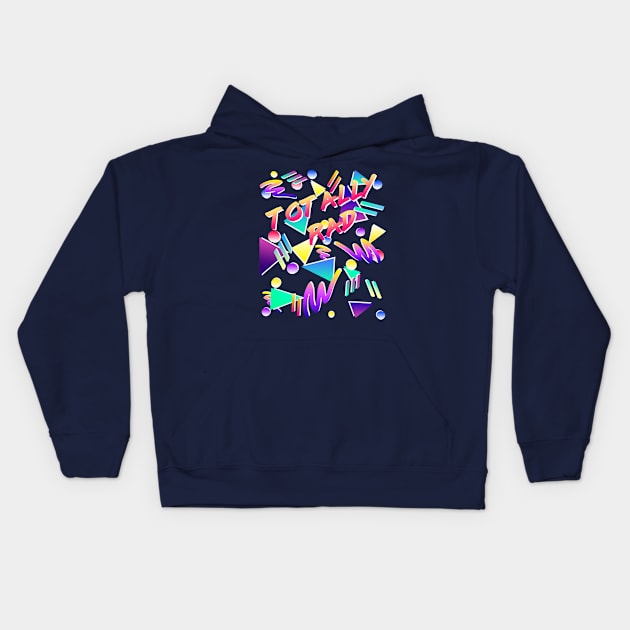 Retro Throwback 80's Party Totally rad Kids Hoodie by GWENT